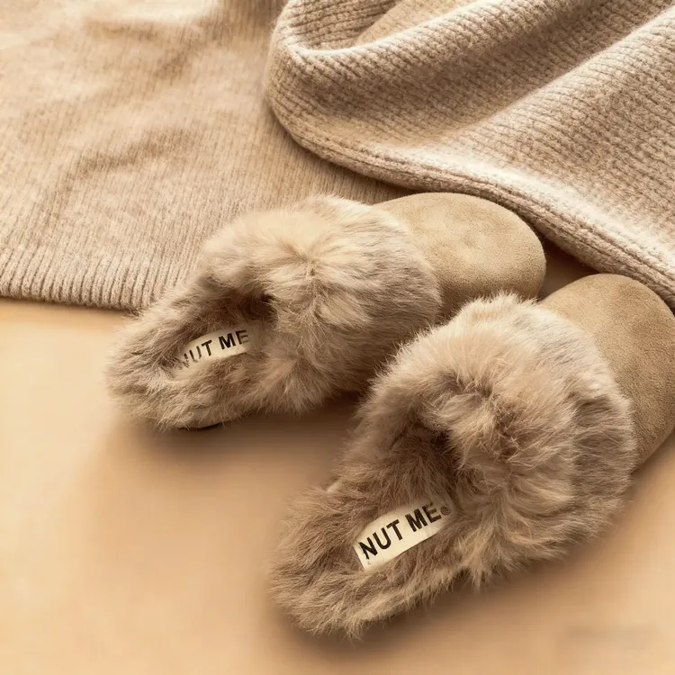 绒绒奶兔~浪漫法式温柔小众毛毛鞋INS网红款包头毛茸茸勃肯鞋女冬