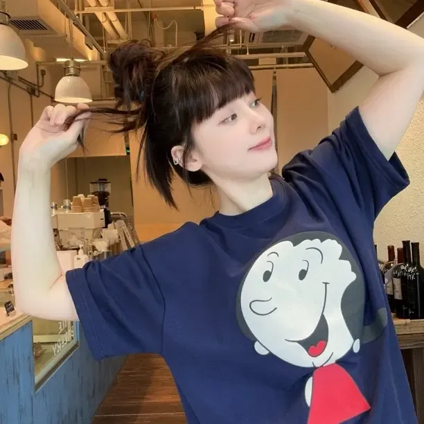 SEVENFUOO -【卡通奥利弗】短袖T恤