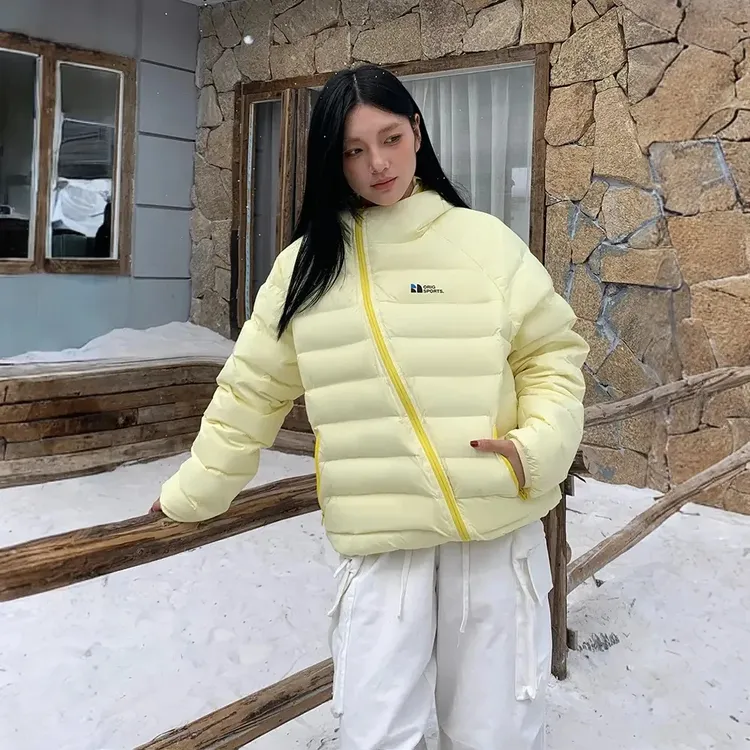 韩系慵懒风斜襟连帽排骨棉服男冬季新款高级感宽松保暖面包服外套