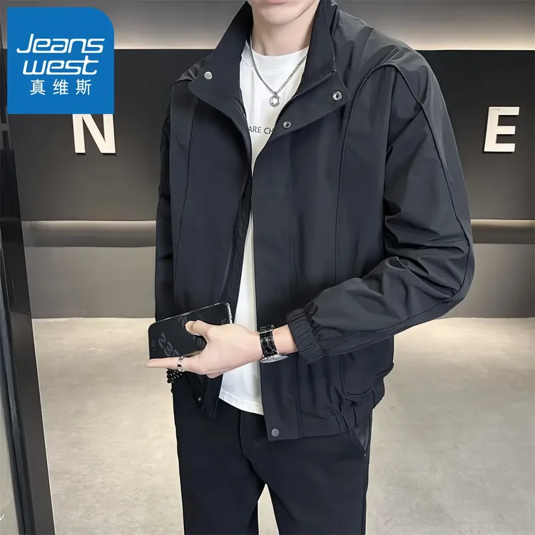 真维斯Jeanswest男士秋冬季外套2025新款轻熟风痞帅休闲工装夹克