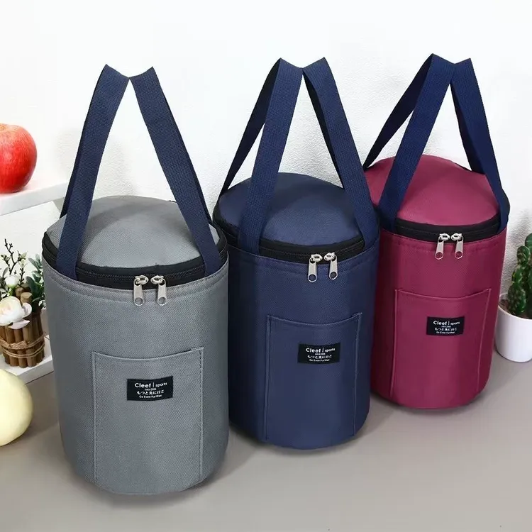 圆形保温袋饭盒包大容量保温桶袋子加厚铝箔饭盒袋便当包学生餐包