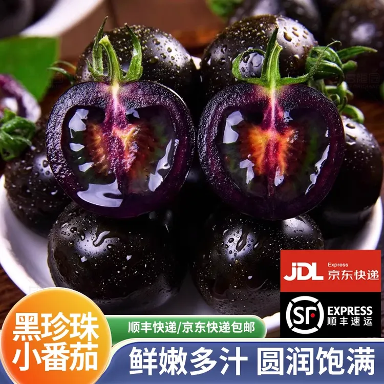 [顺丰包邮]墨明珠黑珍珠黑番茄水果小番茄高花青素低热量代餐加餐