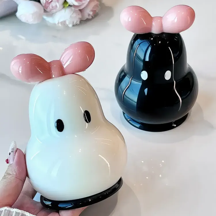 盈璨轻奢牙签筒家用棉签盒高颜值可爱创意梨子摆件高档牙签牙线收