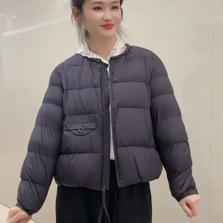 语十琪90绒子针织圆领羽绒服61#宽松休闲（有溯源码