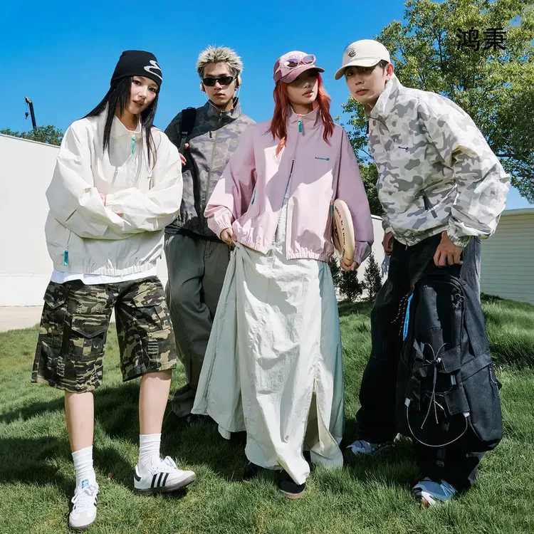 早秋新款美式潮流夹克男女同款百搭时尚爆款上衣户外山系情侣外套