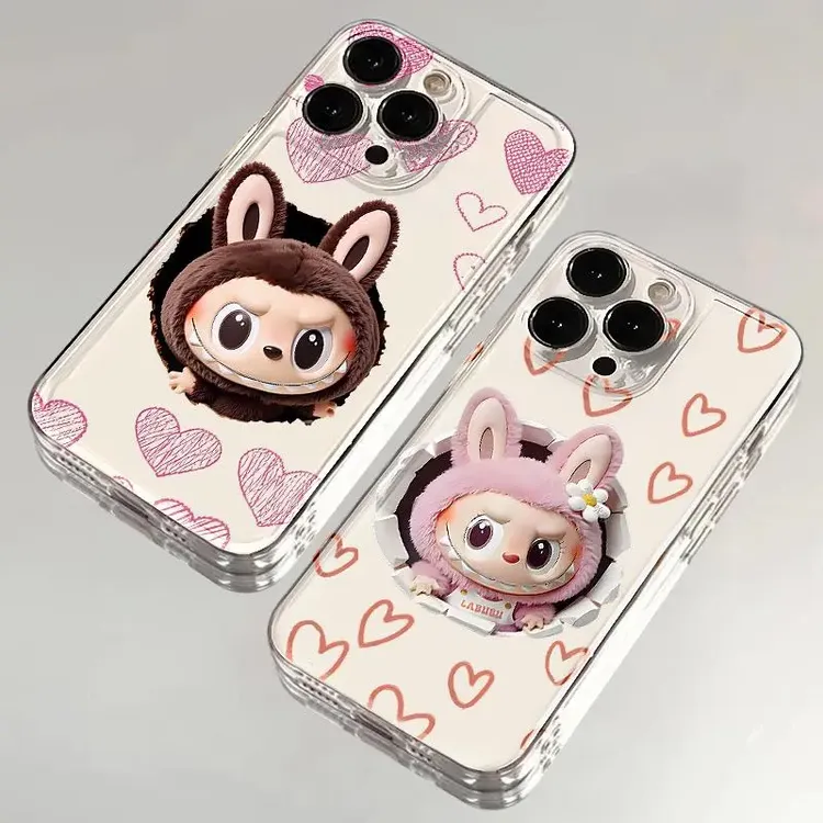 情侣探头小怪兽适用苹果iPhone15/16promax华为手机壳13小米12