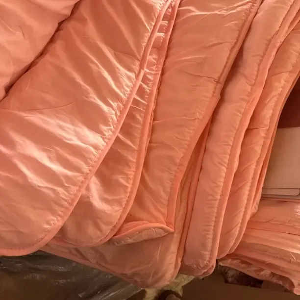 绒被休闲风纯色双层化纤被透气冬被5斤及以上保暖