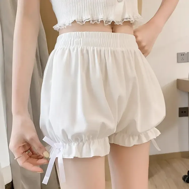 南瓜裤女夏季薄款jk安全裤防走光宽松可外穿打底白色灯笼保险K074