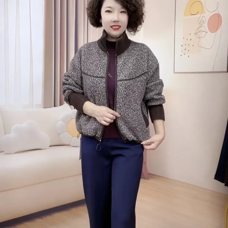 《云姐精选》雪花绒外套