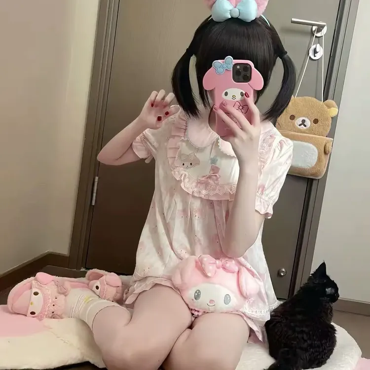 【月轨】美乐蒂日系玉桂狗夏季可爱软妹萌款睡衣短袖短裤两件套