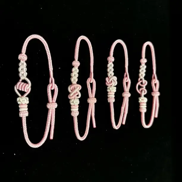 手链 时尚纯手工DIY编织非金属手工编绳彩色手工手链