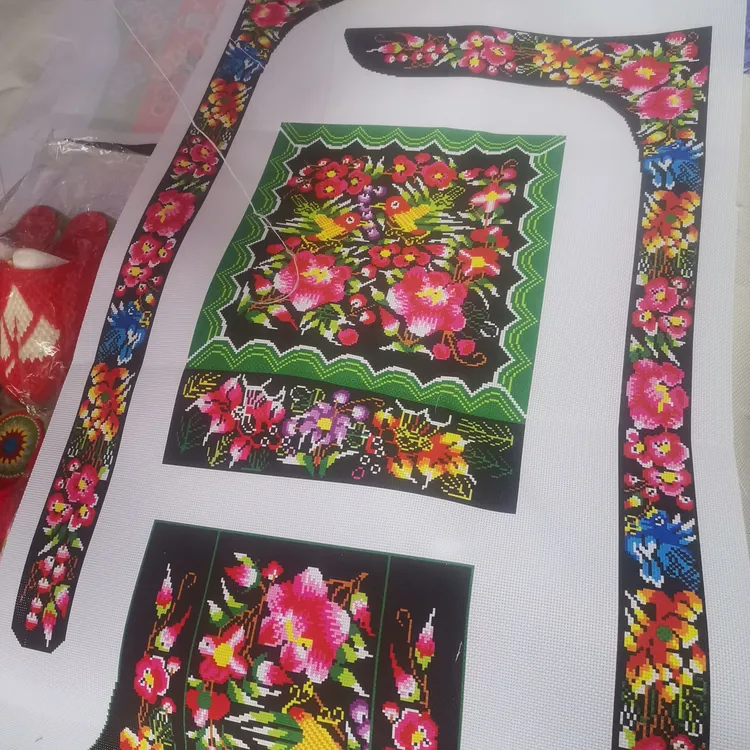 老式刺绣婴儿十字绣背带四季通用男女宝宝适用未镶边半成品