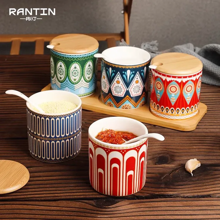 日式高颜值厨房陶瓷调味罐盐罐调料罐佐料罐组合套装家用调料瓶