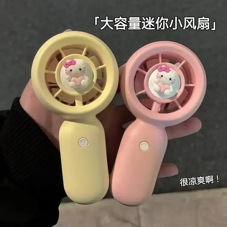 新款随身携带蝴蝶猫迷你马卡龙色学生宿舍电扇手持usb充电小风扇