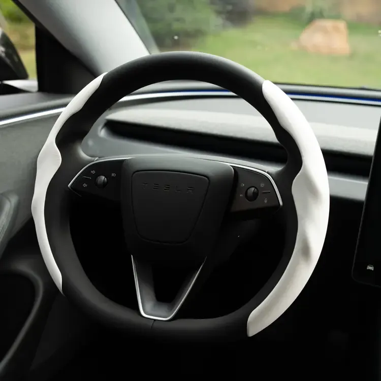 RECAR|特斯拉焕新版Model3/Y方向盘套把套卡扣超薄吸汗改装内饰