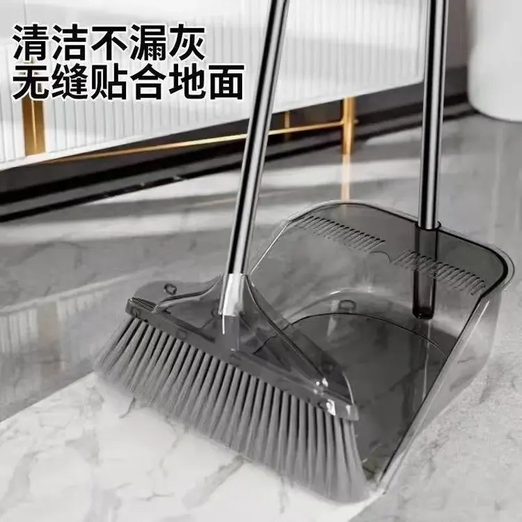 加厚家用透明扫把簸箕套装撮箕扫帚新款扫地头发组合笤帚家用扫帚