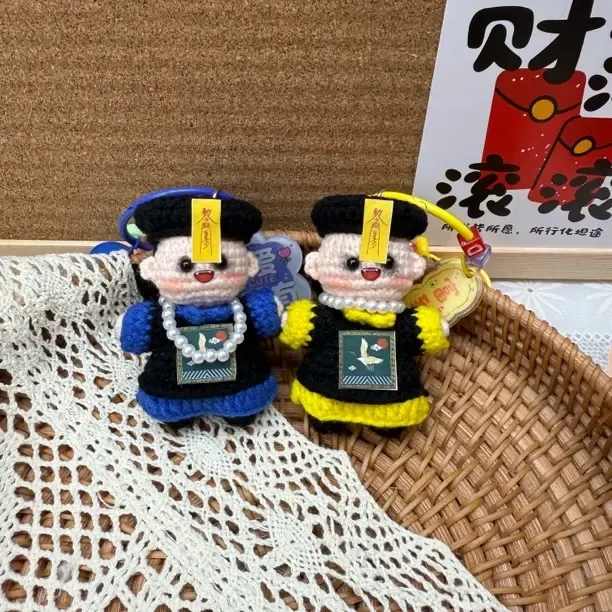 成品手工diy毛线钩织创意礼物僵尸挂件摆件，摆件请备注，默认挂件