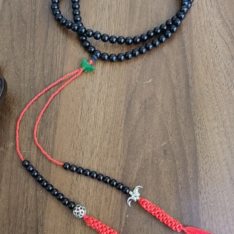 非金属木质手链 木质108颗老年人念佛福珠精品檀木黑色圆珠手串