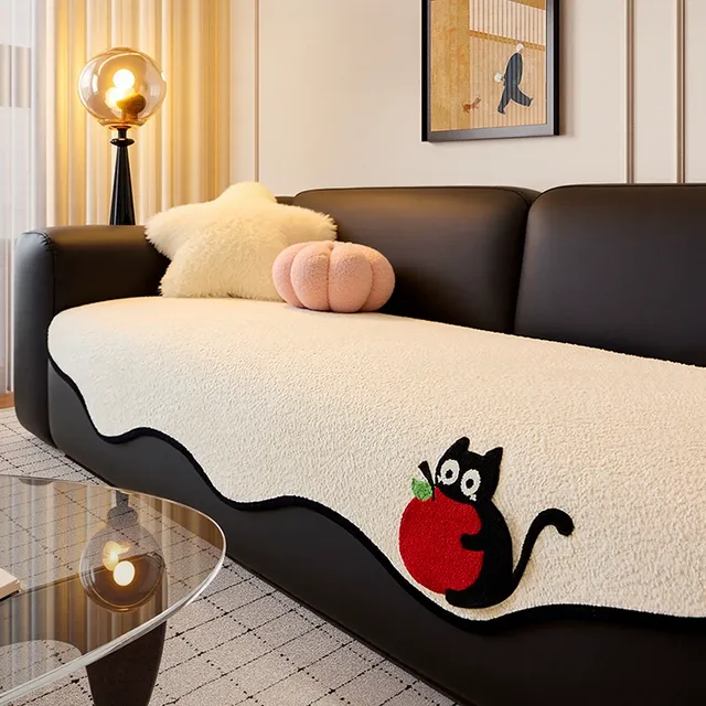 四季通用沙发垫可爱奶油风沙发套罩一片式防滑坐垫子皮艺沙发盖布