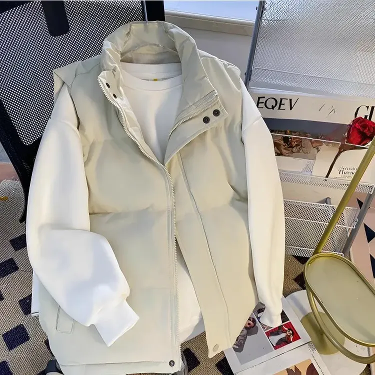 外套男款秋冬季简约立领加棉坎肩休闲保暖背心加厚棉马甲男装外套