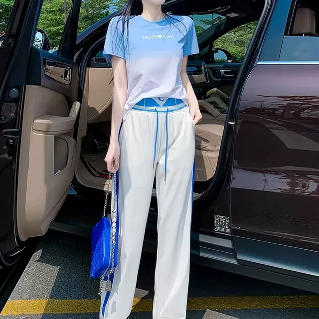 夏季减龄穿搭休闲运动套装女时尚洋气显瘦2025新款短袖显高两件套