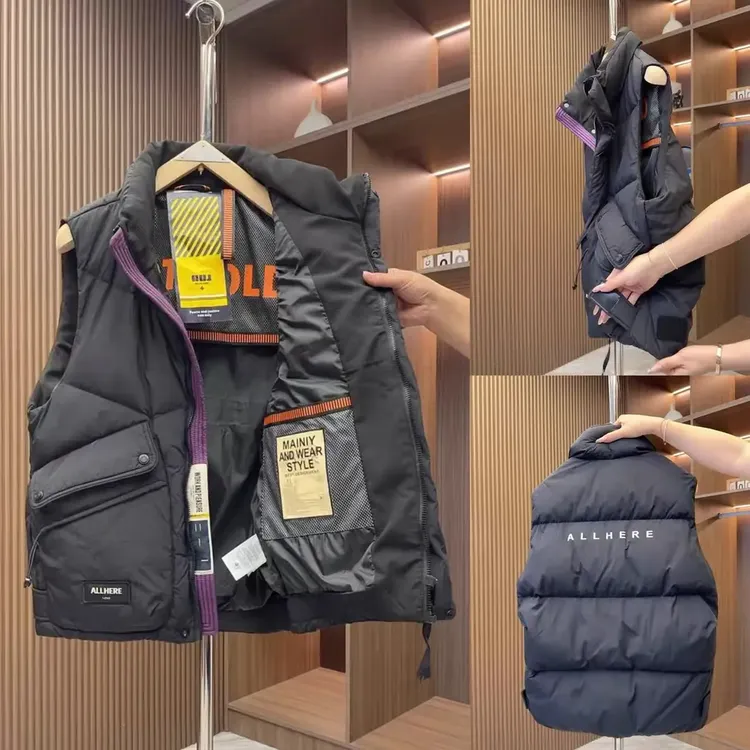 绒棉加厚百搭立领马甲男士冬季工装大口袋休闲百搭丝绒棉外套坎肩