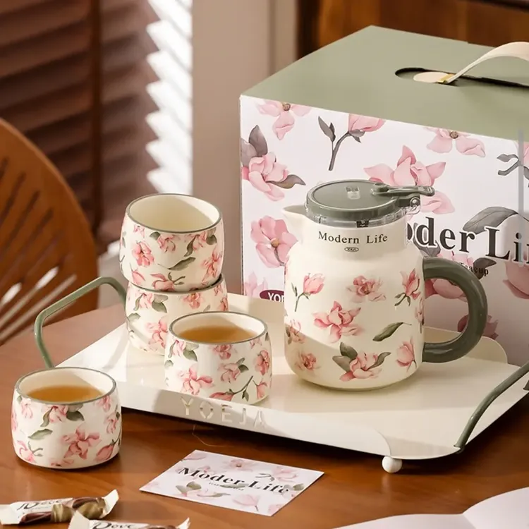 茶壶套装乔迁新居陶瓷马克杯子结婚新婚礼物茶杯水杯茶具
