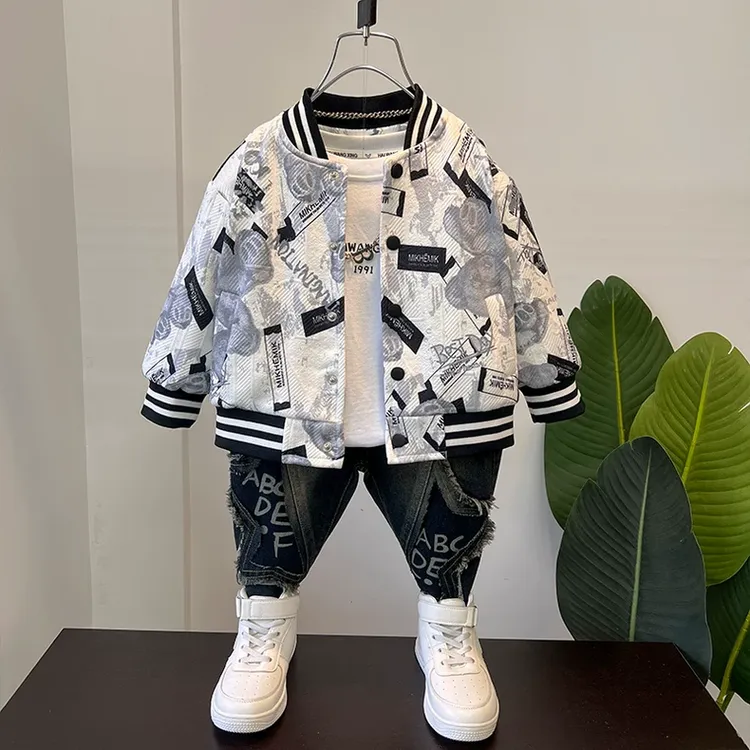 男童外套儿童春装2025新款男宝宝开春棒球服春季男孩上衣洋气夹克