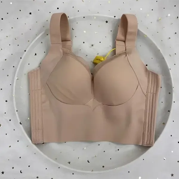 高端美容院调整型舒适透气内衣女聚拢收副乳防下垂无钢圈长文胸罩