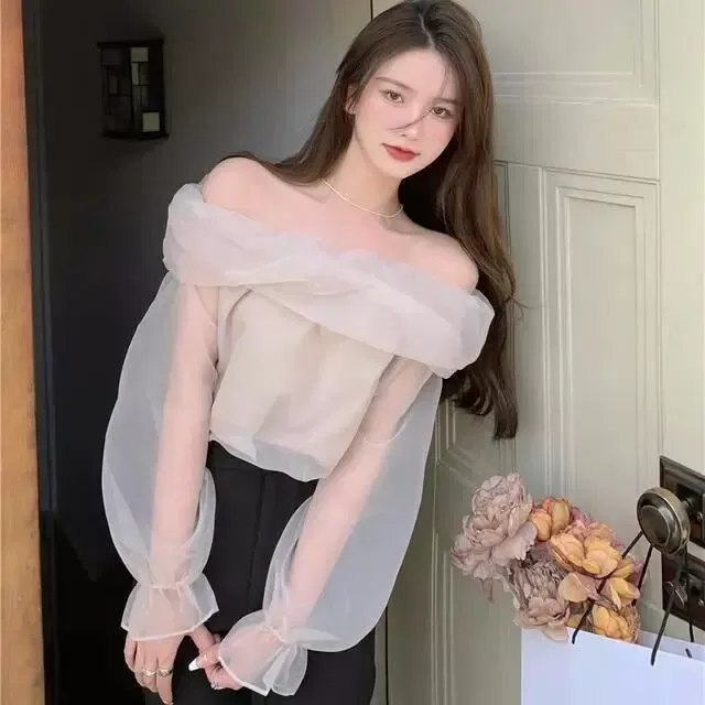 法式超仙泡泡袖碎花衬衫女夏季别致漂亮雪纺小衫纯欲辣妹短款上衣