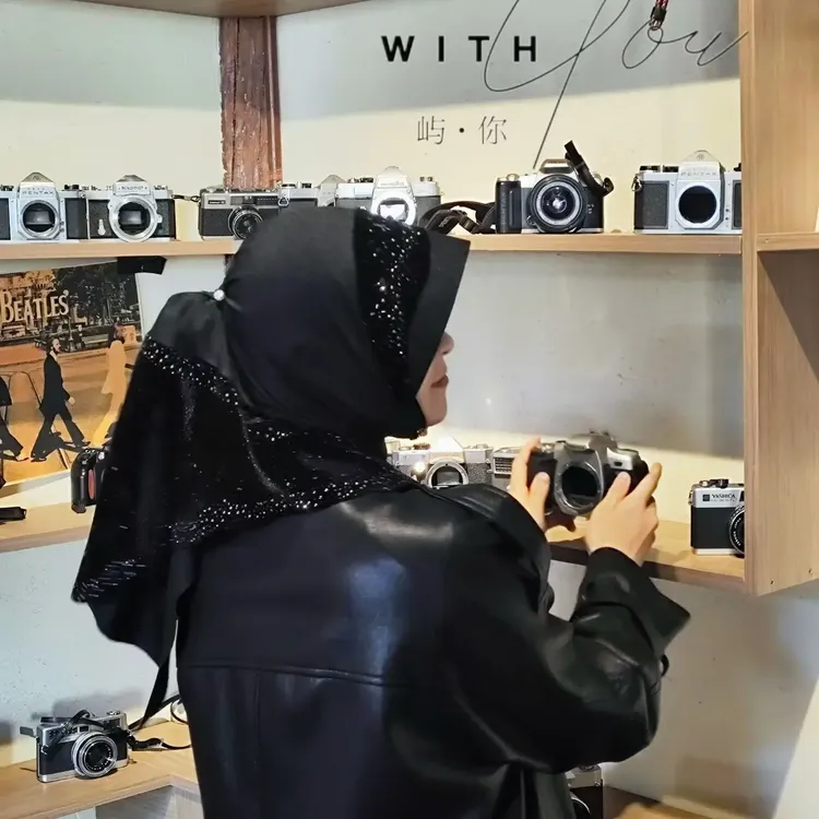 屿 你 12月新款 韩国进口丝绒头巾