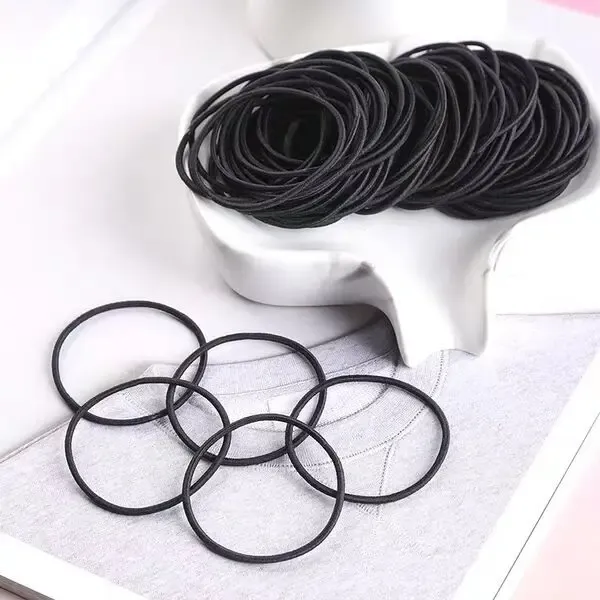 小皮筋黑色成人百搭橡皮筋发圈不伤发扎头发绳皮绳高弹力耐用头绳