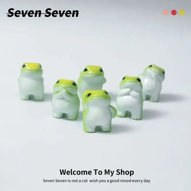 奇奇怪怪的小玩意 可爱蠢萌小青蛙蛙 超萌微景观桌面车载摆件装饰