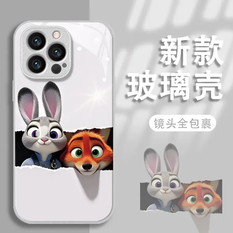 适用尼克朱迪苹果vivo华为oppo小米iPhone16pro玻璃壳全包手机壳