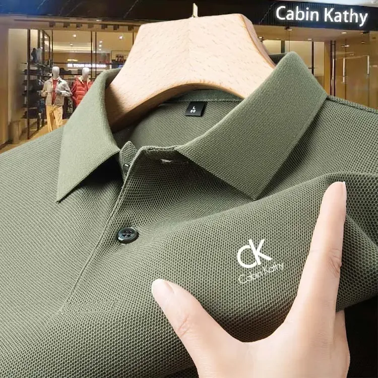 【海外撤柜】美式轻奢高端中年男士100%纯棉短袖POLO衫T恤大码高档