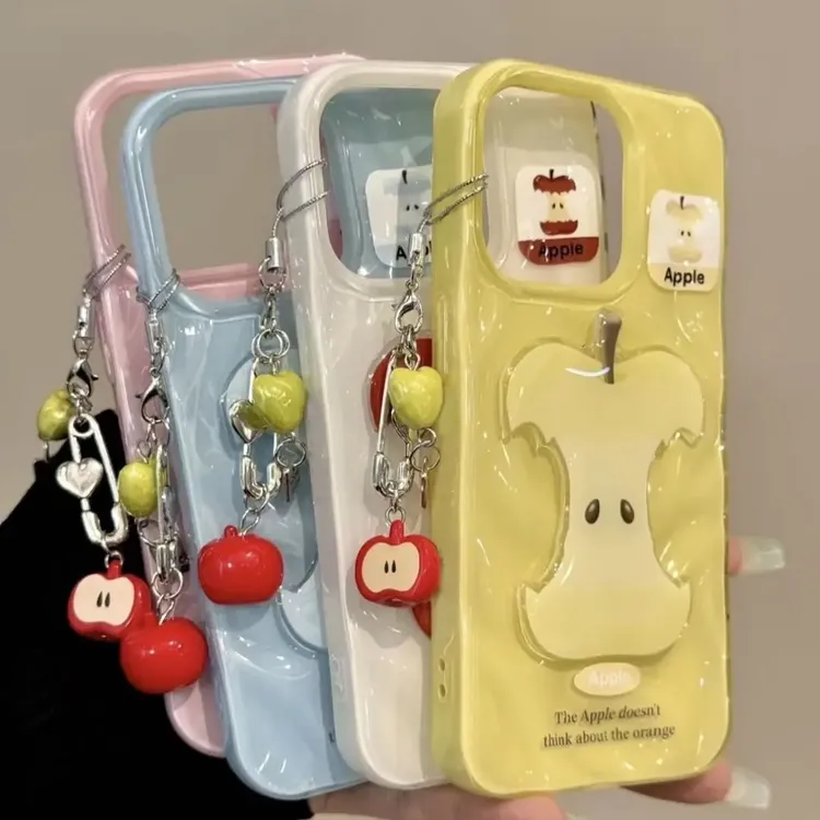 苹果标签波浪褶皱壳适用苹果iPhone15手机壳16新款14防摔16promax