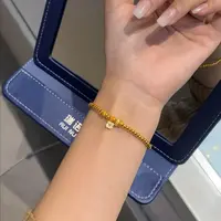 铜合金手链 四叶草跑环时尚百搭气质简约手链