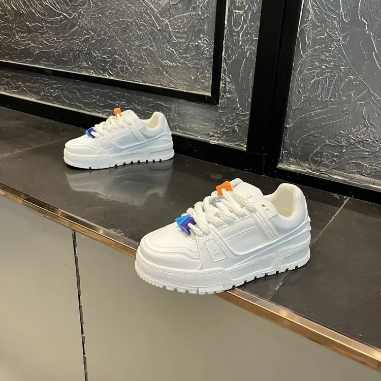 欧洲站小胖丁男鞋2024小白鞋厚底休闲厚底板鞋潮流爆款松糕底小众