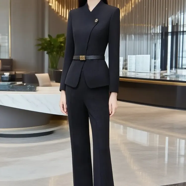 女士职业西装套装秋季气质时尚修身干练西服正装