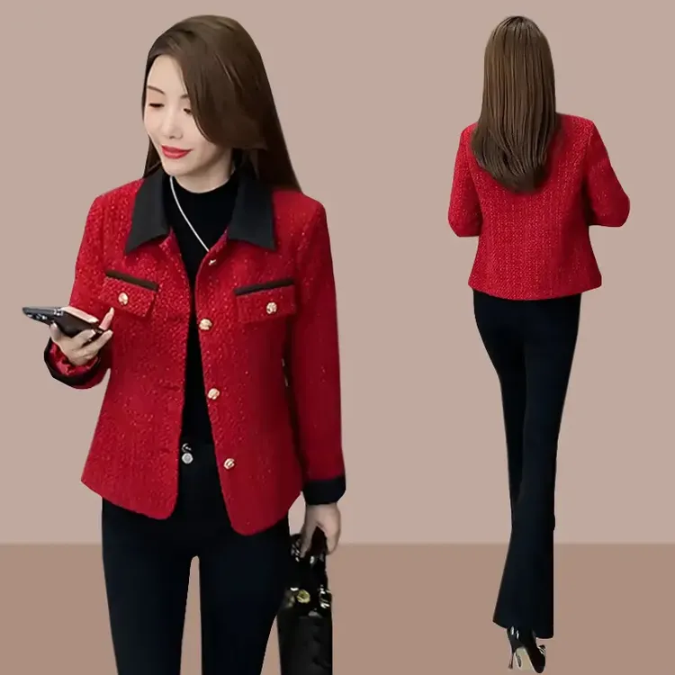 小香风短款上衣女外套2024新款秋冬季小个子气质百搭秋季女外套