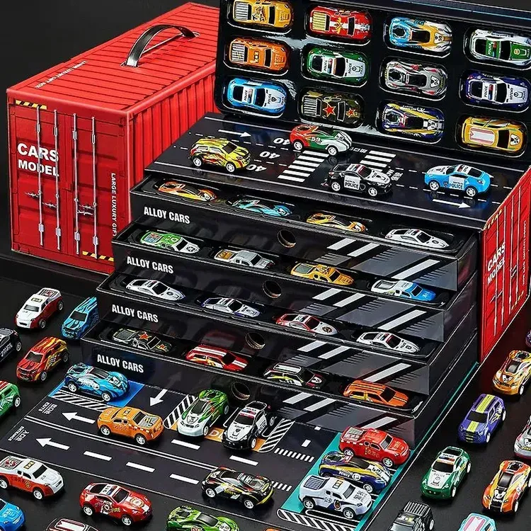 中秋礼物儿童汽车玩具男孩合金属仿真模型回力小汽车中秋礼盒