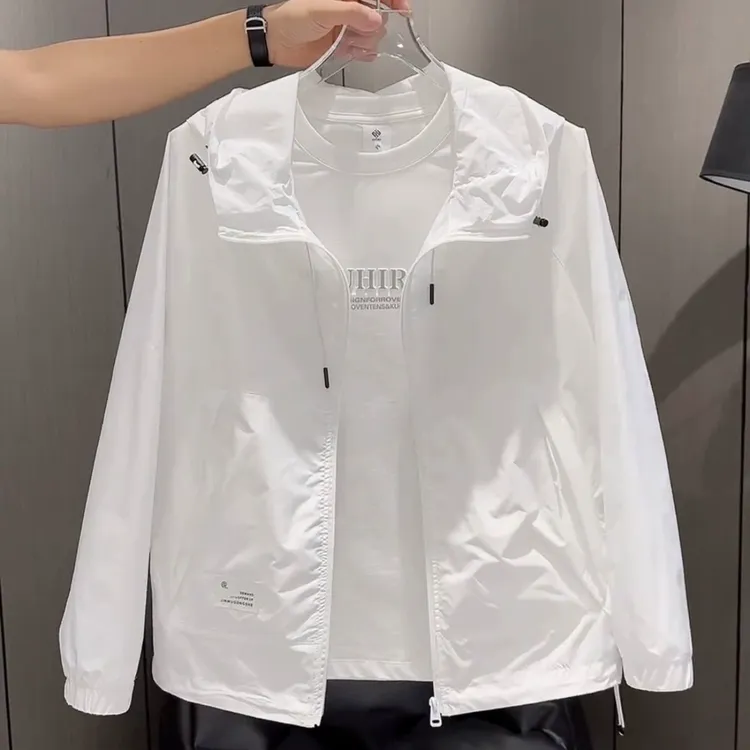 VRESH潮牌2025夏季新款连帽防晒衣男士高级感潮牌时尚百搭休闲薄