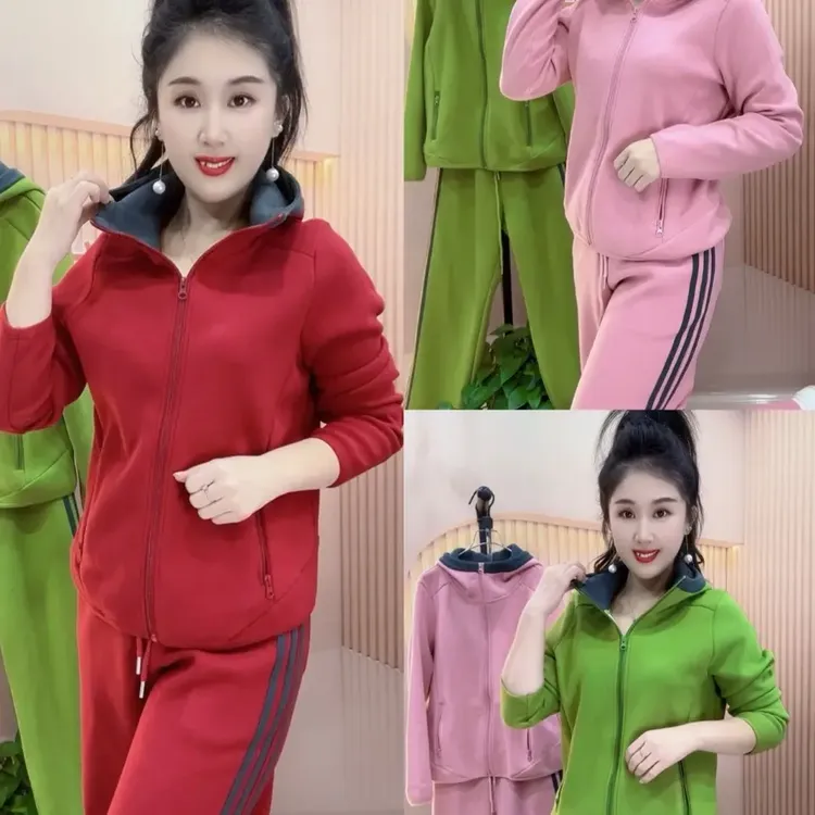 26款新春加绒连帽两件套