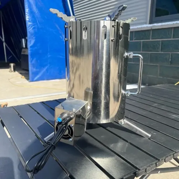 不锈钢大直径户外露营便携无烟猛火气化炉家用柴火野炊旅行