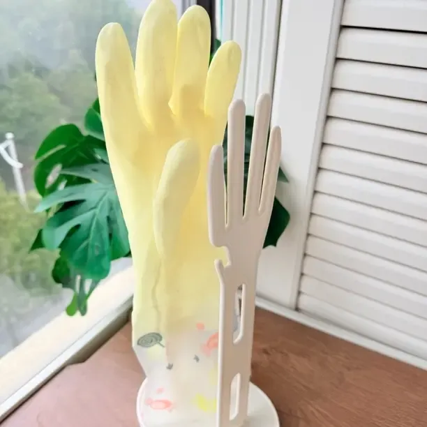 洗碗手套收纳带挂钩挂手套支撑架置物架抹布手套晾干沥水架