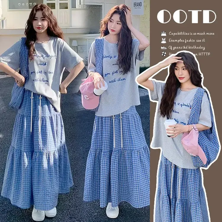 潮流百搭孕妇装夏装新款爆款宽松时尚上衣大码舒适高品质半身裙女