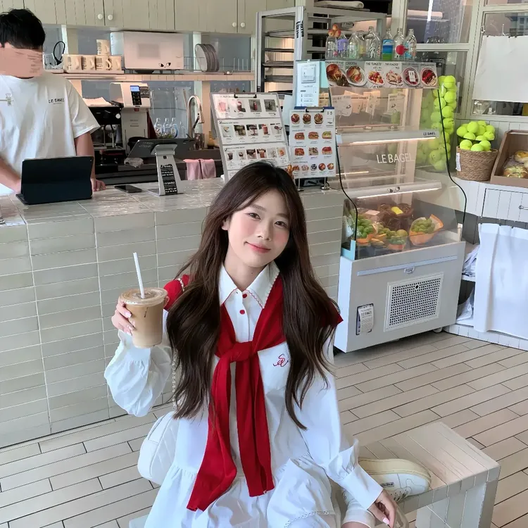 【小羊首批】~早秋撞色衬衫长袖连衣短裙学院风2025新款韩系小众裙子