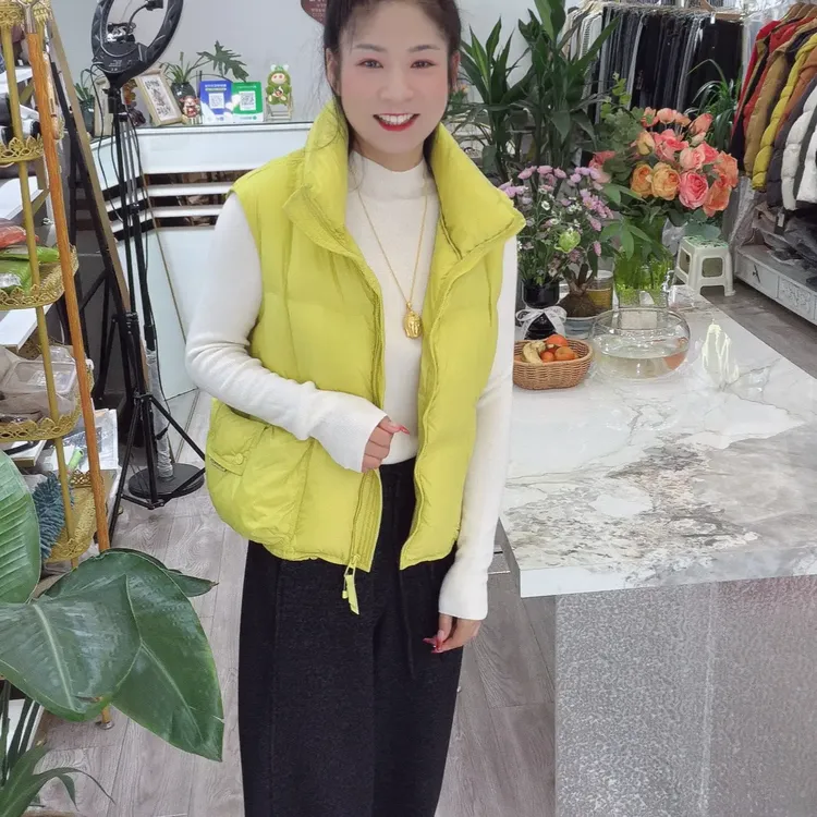 韩系立领短款羽绒马甲女冬季新款保暖