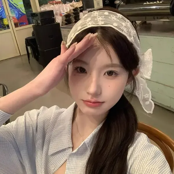 法式网纱蝴蝶结蕾丝宽边发带发箍女田园风夏季飘带头饰高级感发饰