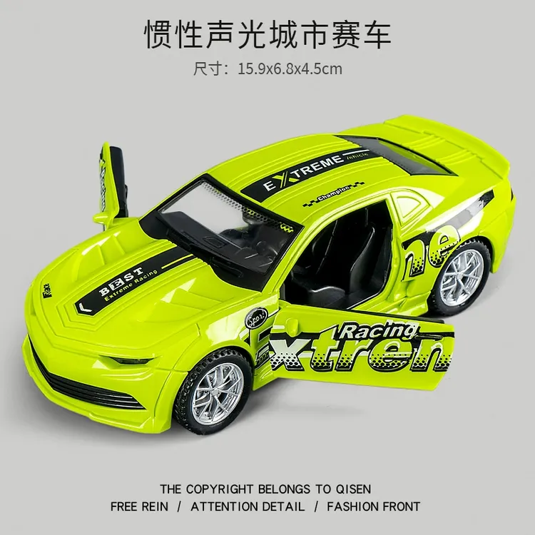 儿童玩具车可开门惯性声光跑车小汽车宝宝玩具车男孩1到3岁小汽车